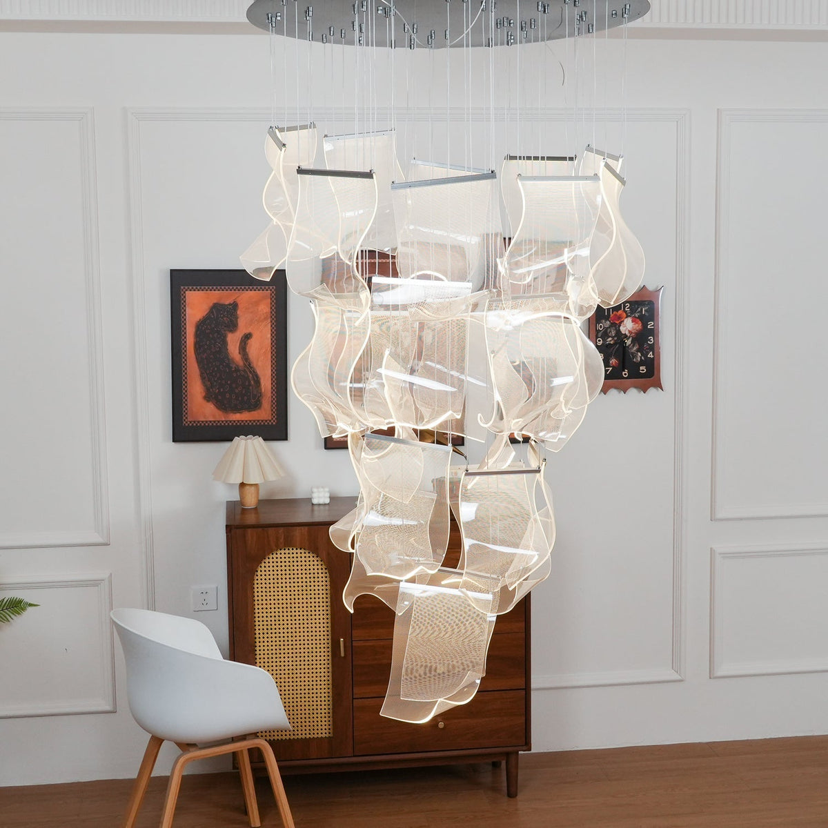 Lucuian candelabru Acrilic LED Abstract Flotant