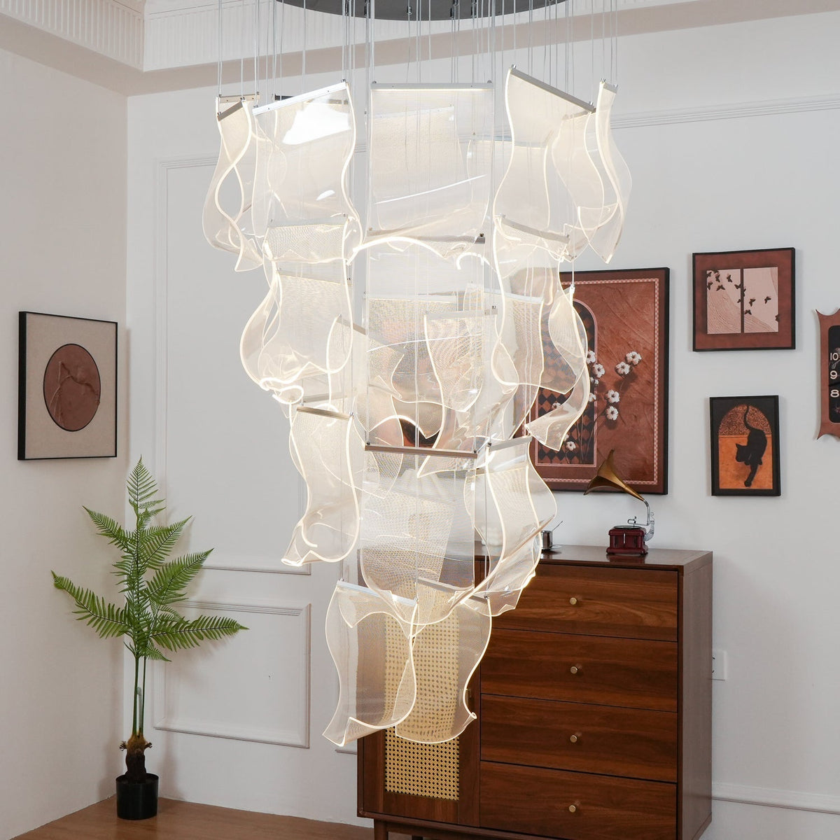 Lucuian candelabru Acrilic LED Abstract Flotant