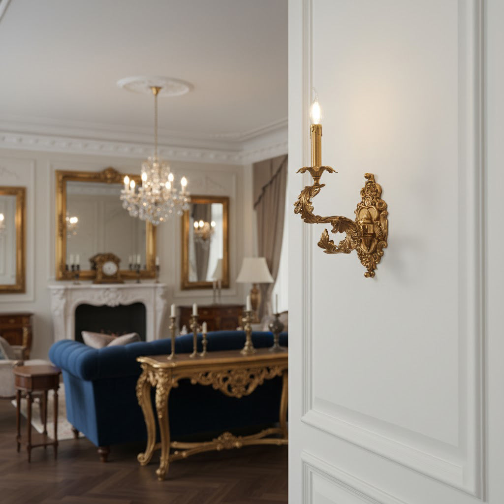 Aplică de perete aurie Cartouche