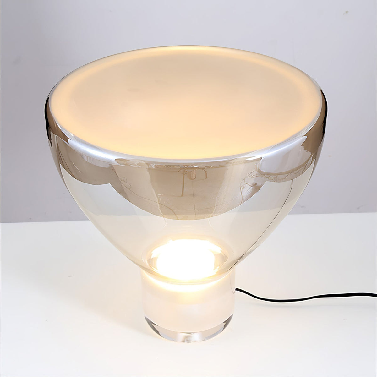 Cavm lampă de masă din sticlă, elegantă