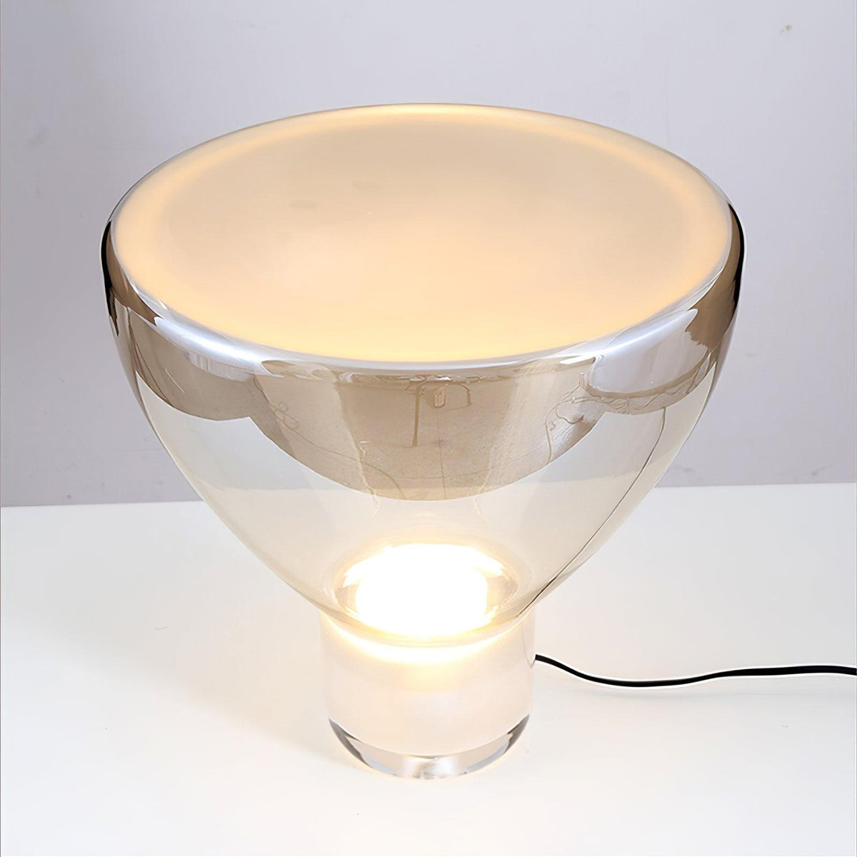 Cavm lampă de masă din sticlă, elegantă
