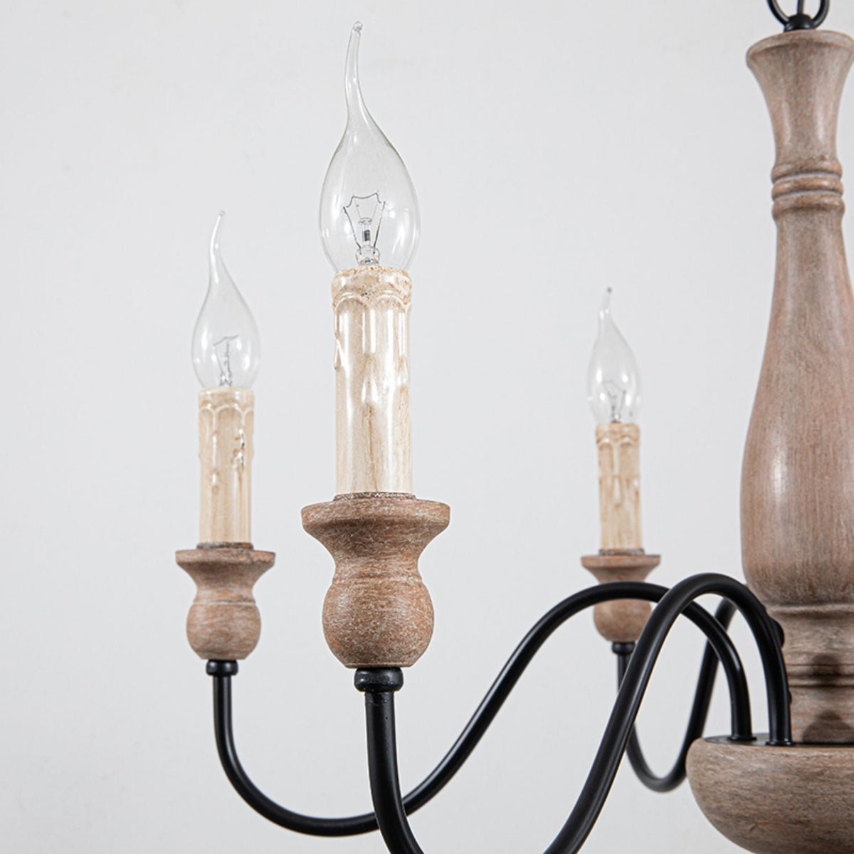 Afralia candelabru din lemn, modern, industrial