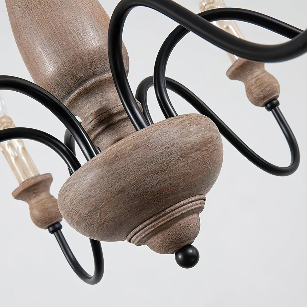 Afralia candelabru din lemn, modern, industrial