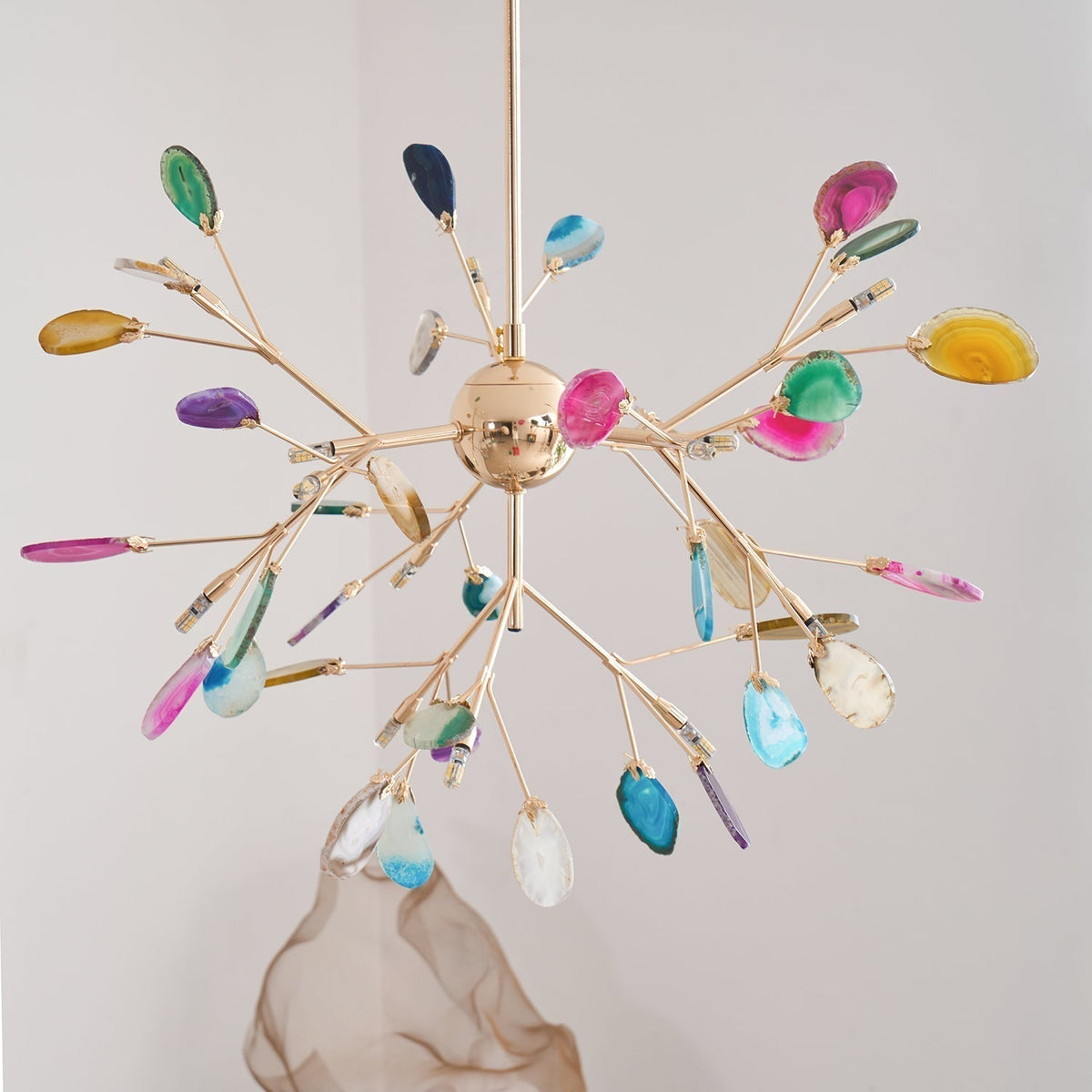 Agate candelabru Colorful Branching