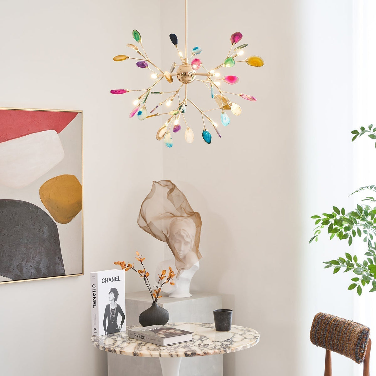 Agate candelabru Colorful Branching