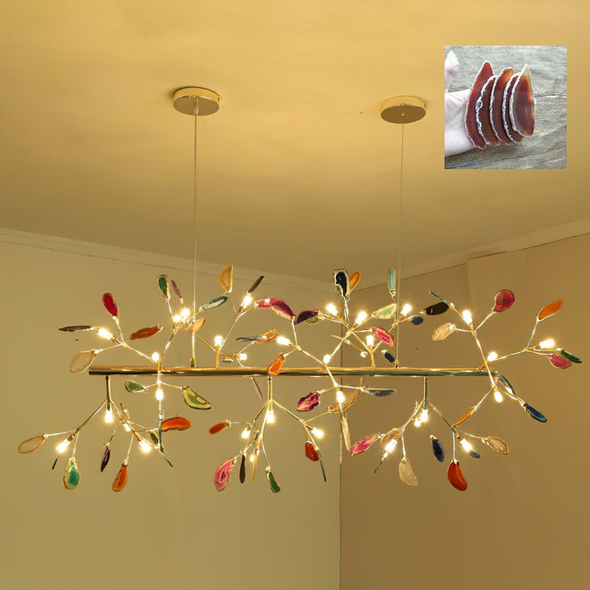 Agate candelabru Colorful Branching