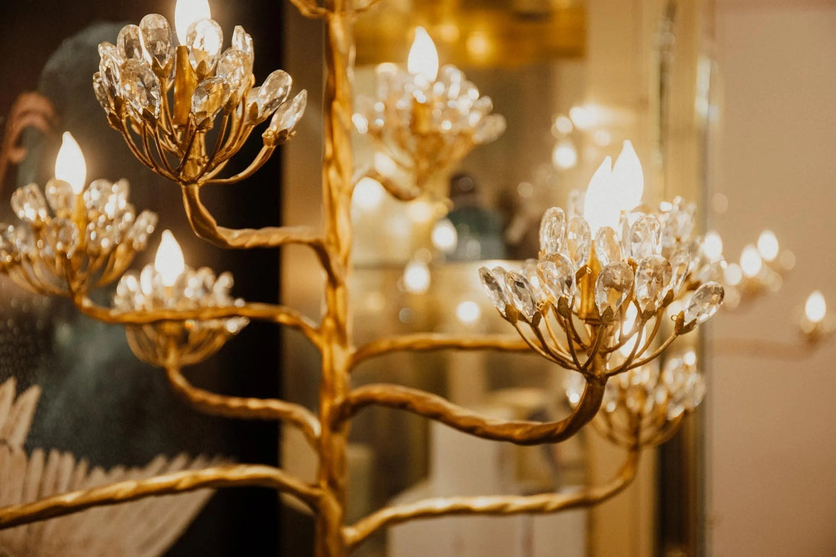 Agave candelabru Postmodern de lux Americana de cristal