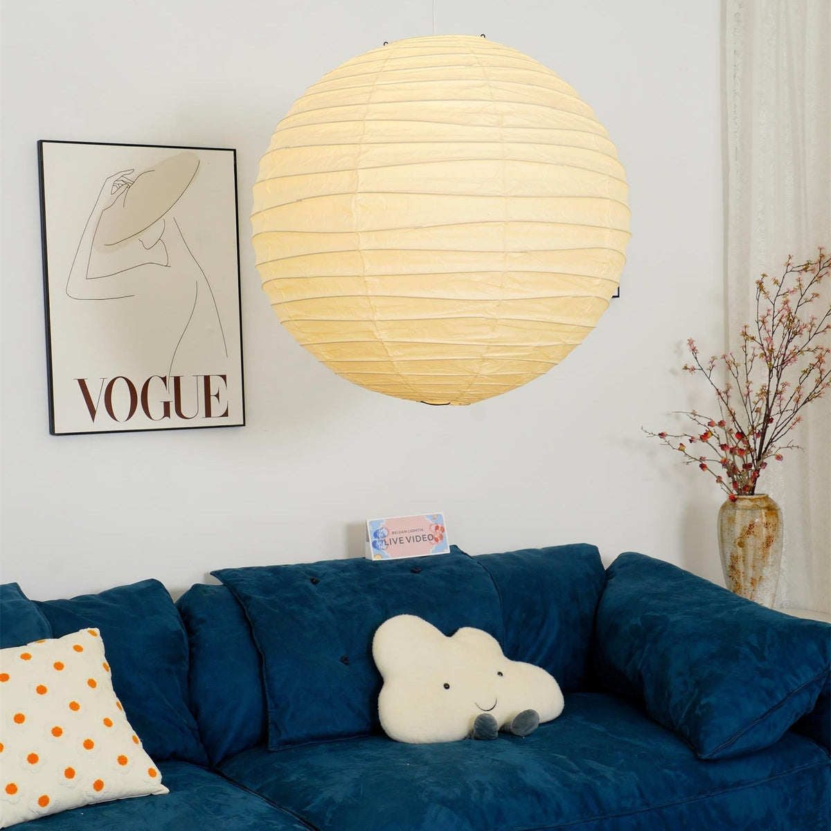 Luna lampă suspendată Glob din hârtie