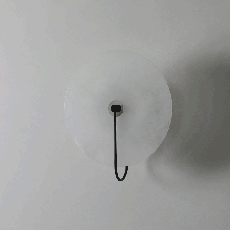 Kristy aplică de perete LED alabastru Circular Iconic