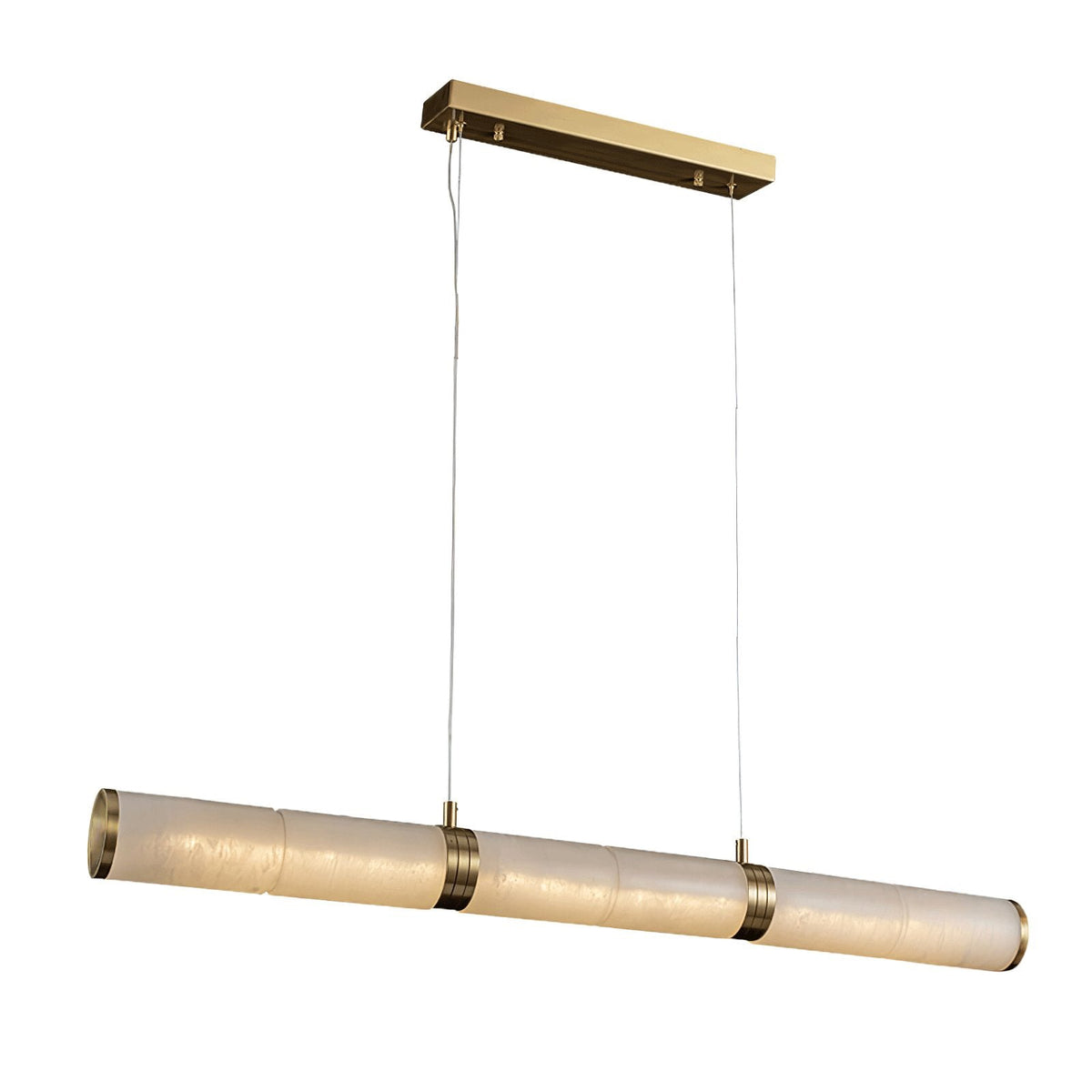 Gevrel lampă suspendată minimalistă, liniară din alabastru