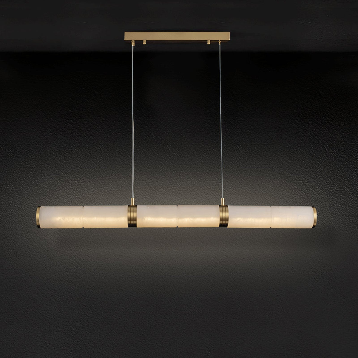 Gevrel lampă suspendată minimalistă, liniară din alabastru