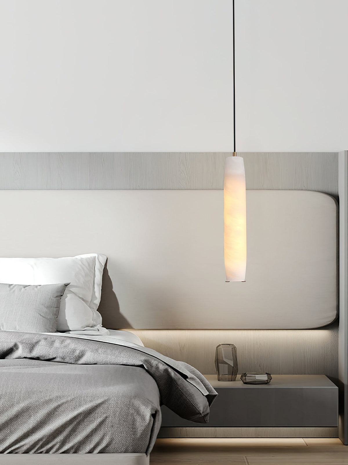 Orven Flute lampă suspendată modernă, minimalistă din alabastru