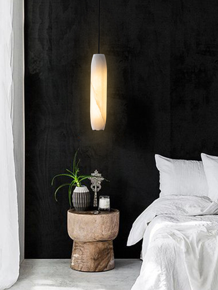 Orven Flute lampă suspendată modernă, minimalistă din alabastru
