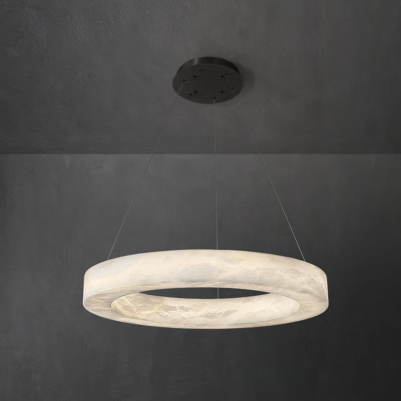Plotuvyn candelabru din alabastru, postmodern, de lux, în formă de inel