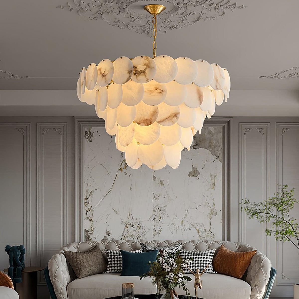 Nivarora candelabru din alabastru