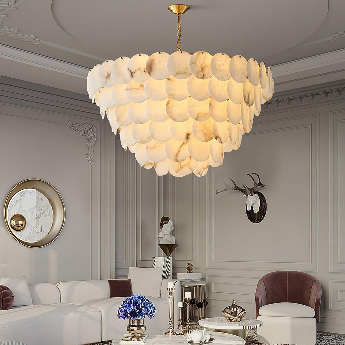 Nivarora candelabru din alabastru