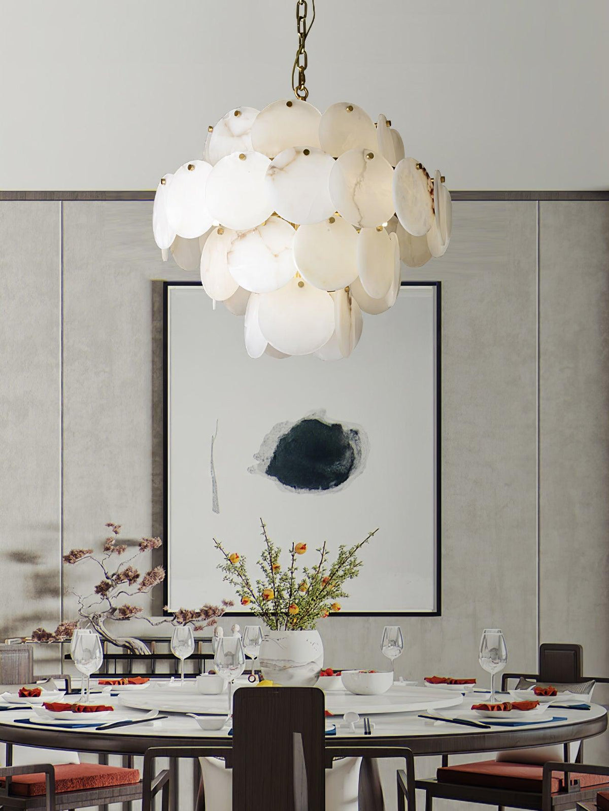 Nivarora candelabru din alabastru