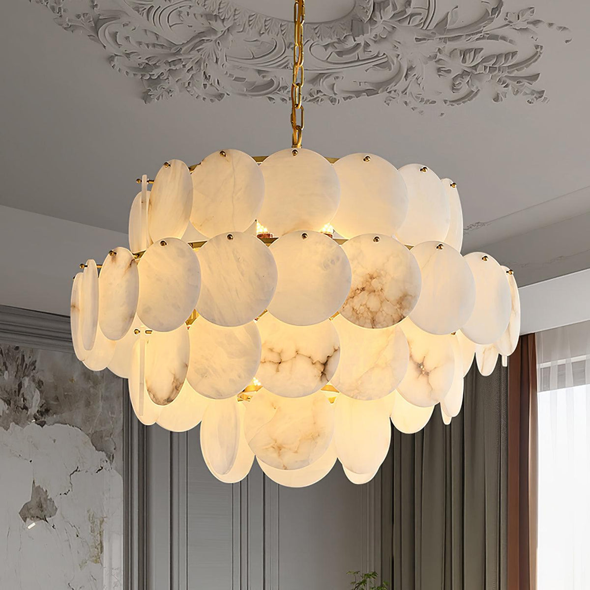 Nivarora candelabru din alabastru