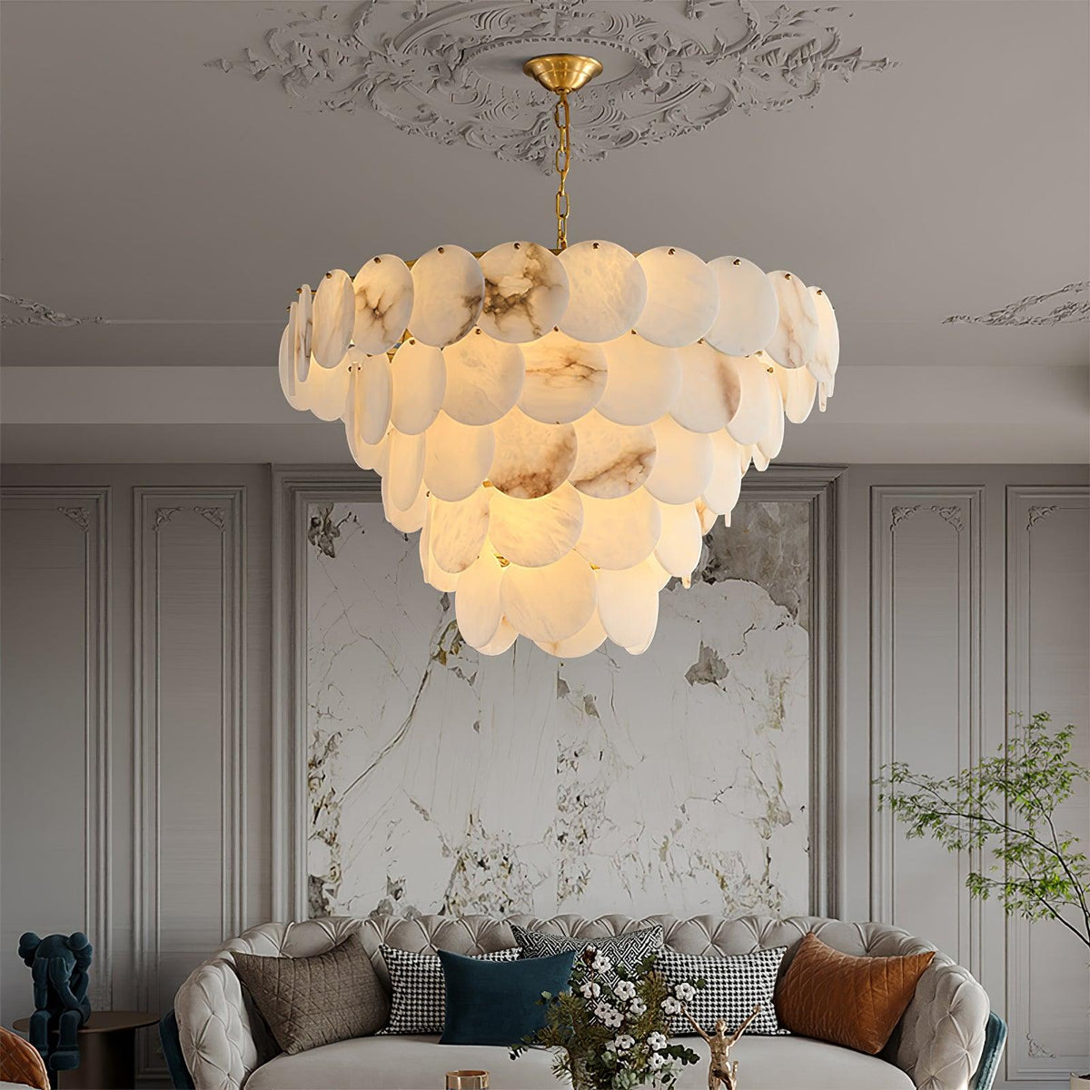 Nivarora candelabru din alabastru