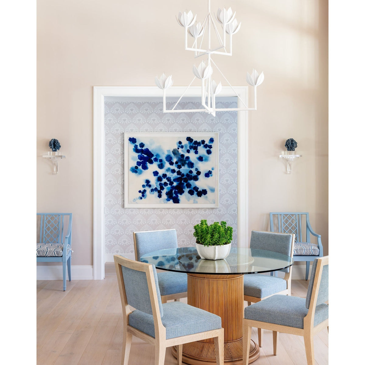Alberto candelabru din alamă, modern, minimalist, floral