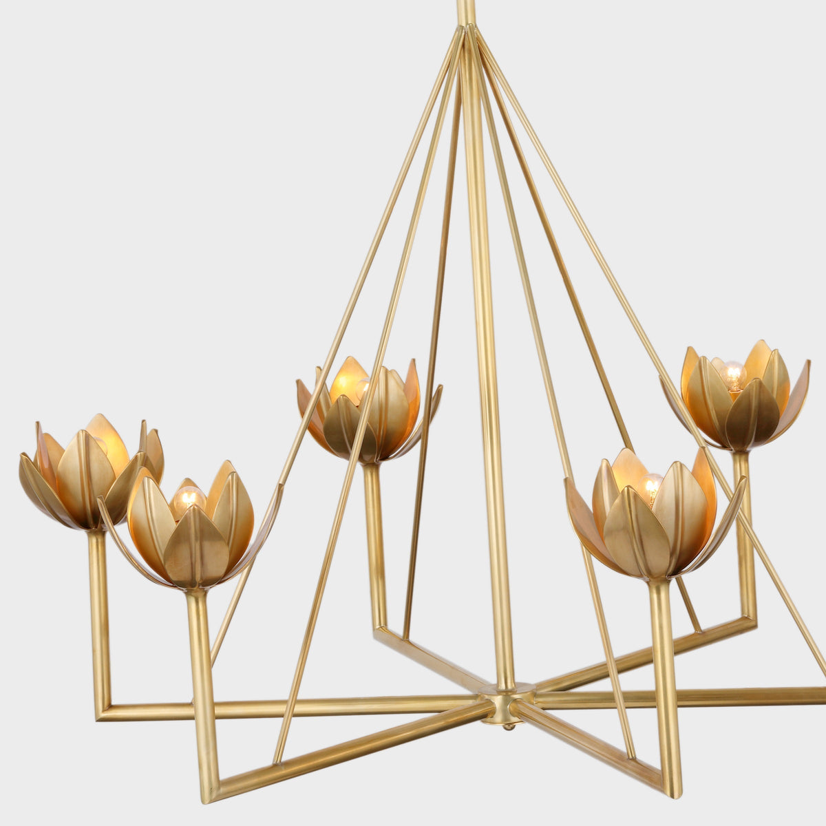 Alberto candelabru din alamă, modern, minimalist, floral