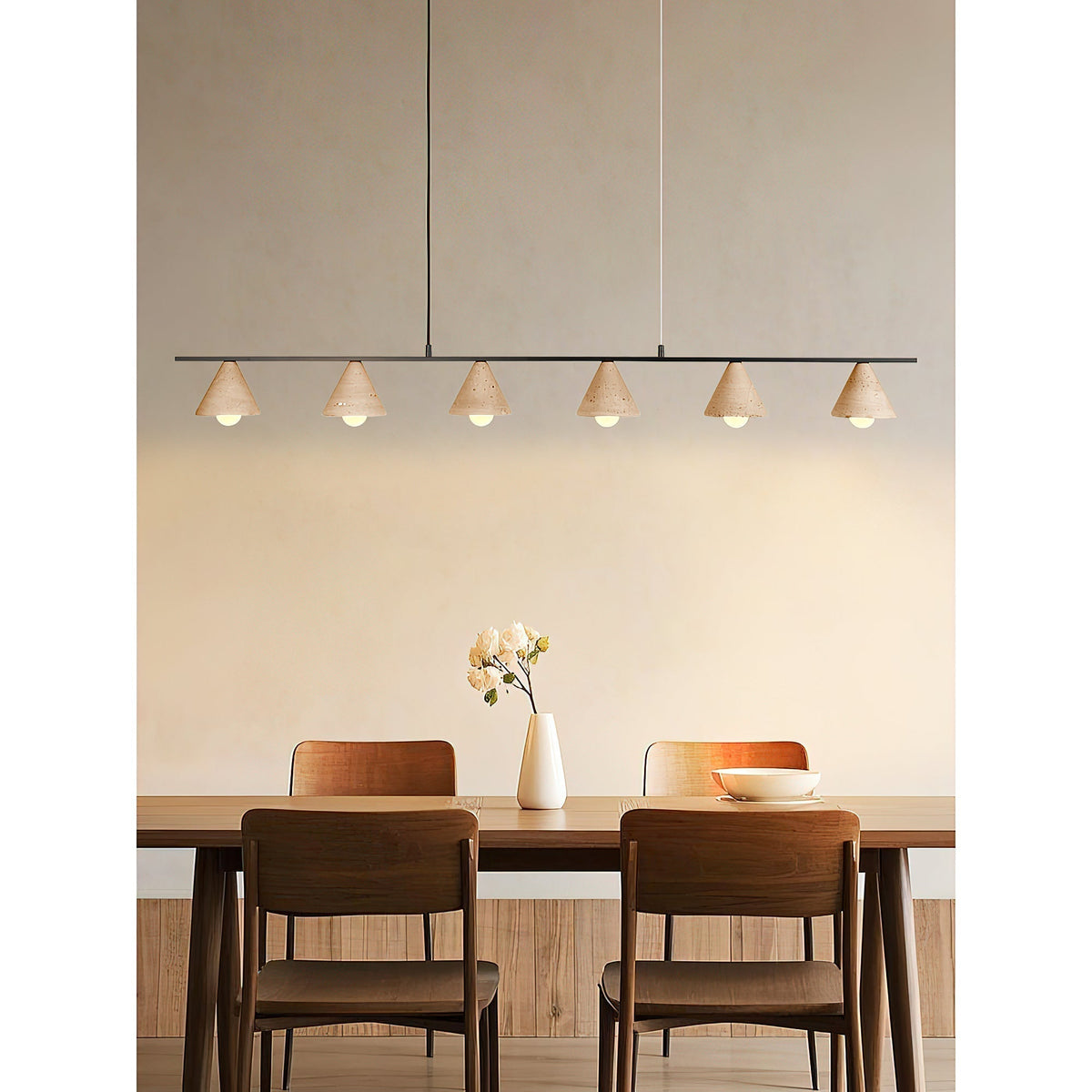 Ulfuvyi lampă suspendată modernă, minimalistă din travertin