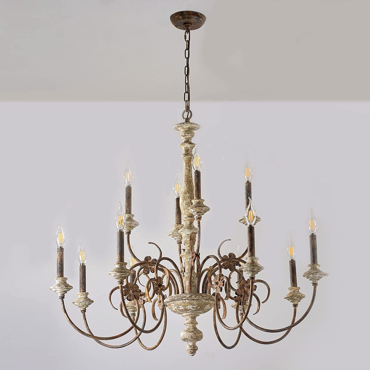 Waegnuvyn candelabru din metal, tradițional, tip lumânare