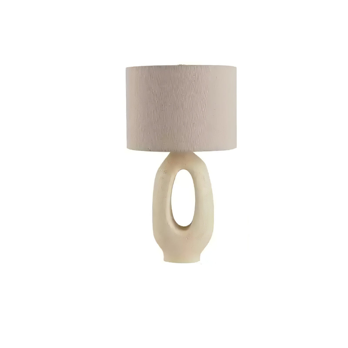 Lumestic lampă de masă din rășină și material textil, sculpturală