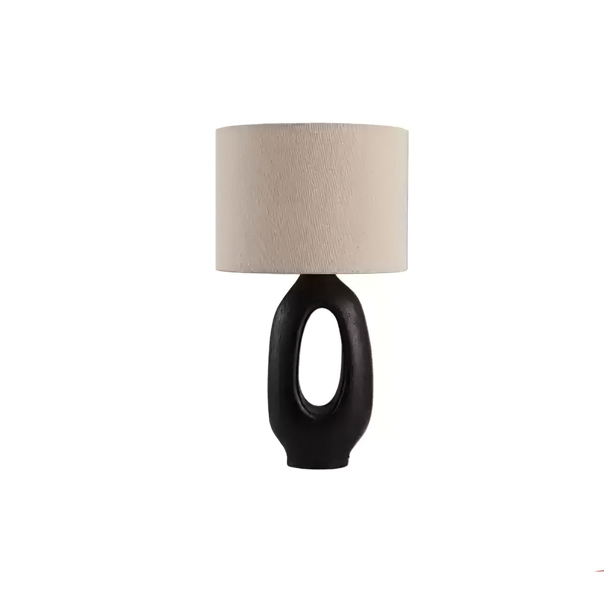 Lumestic lampă de masă din rășină și material textil, sculpturală