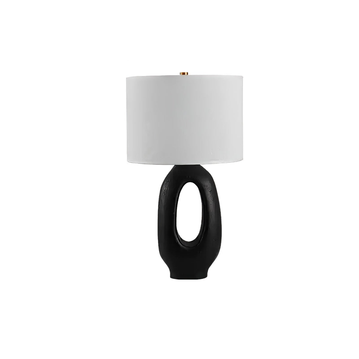 Lumestic lampă de masă din rășină și material textil, sculpturală