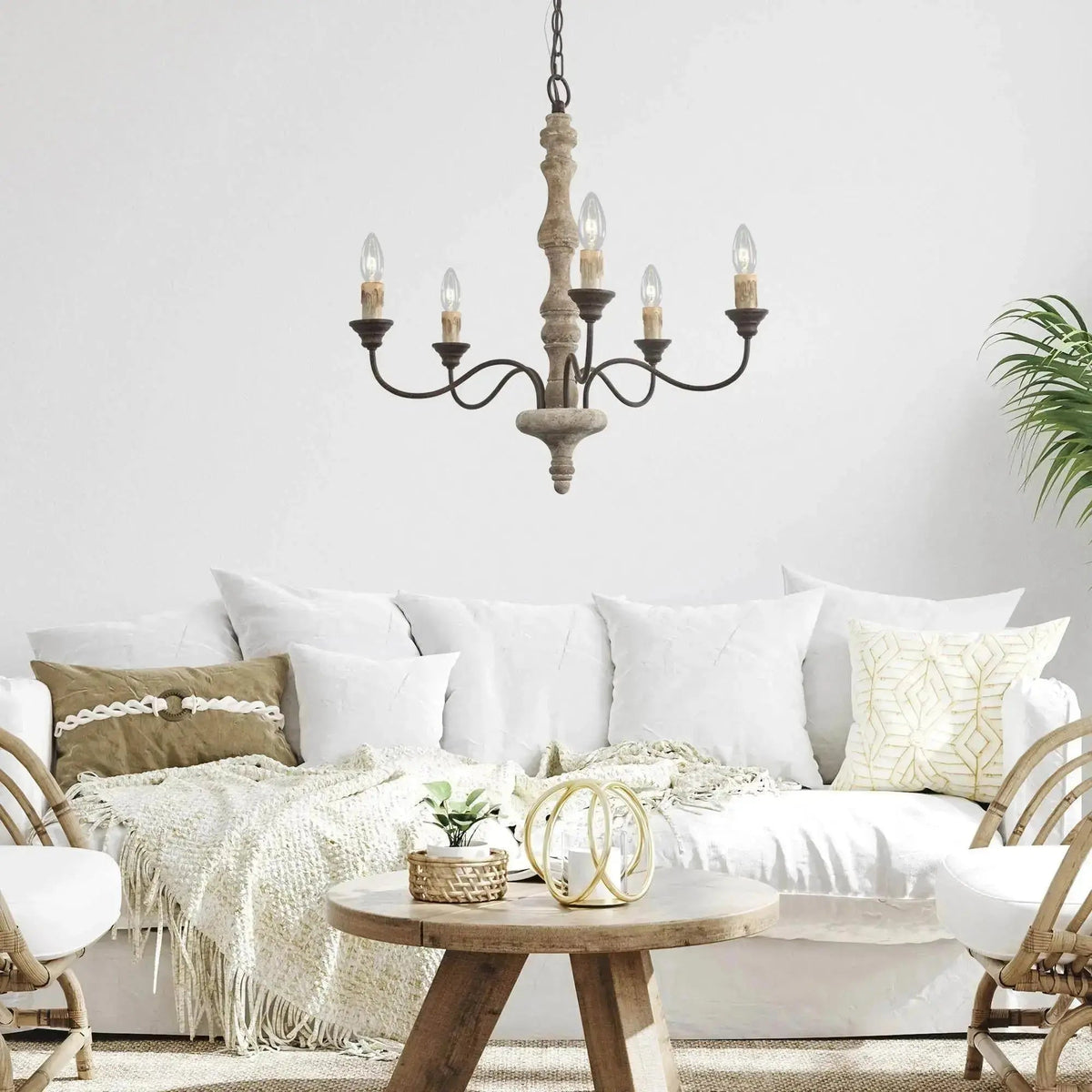 Fljotuvyi Individual Creativity candelabru din lemn din metal