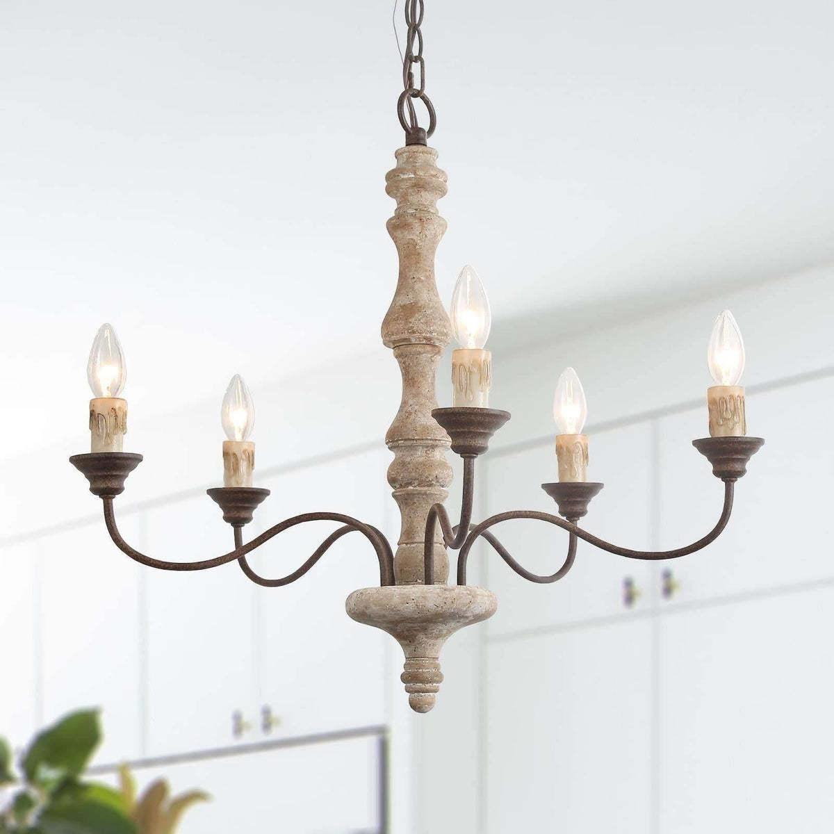 Fljotuvyi Individual Creativity candelabru din lemn din metal