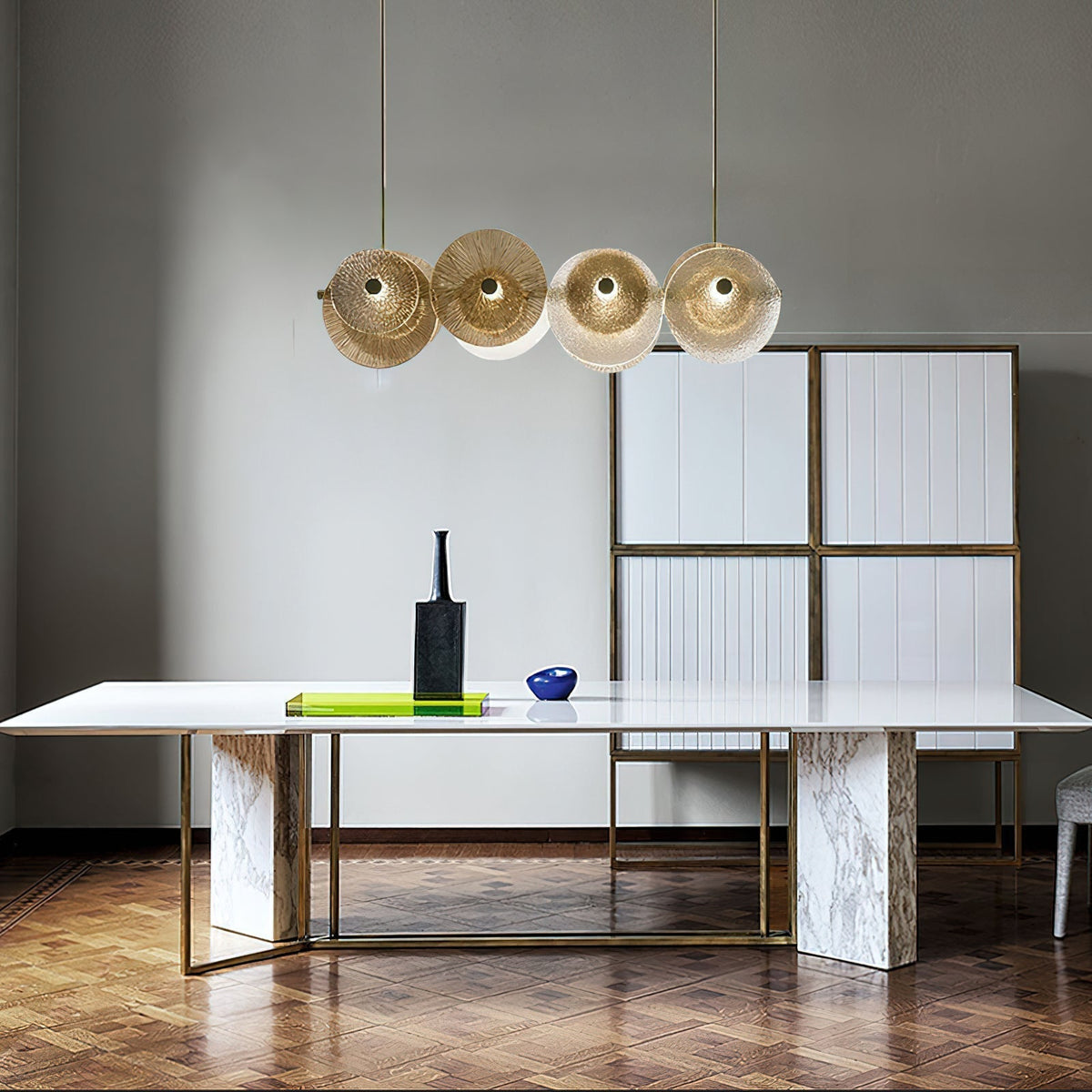 Himinuvyn candelabru din metal și cristal, nordic, modern