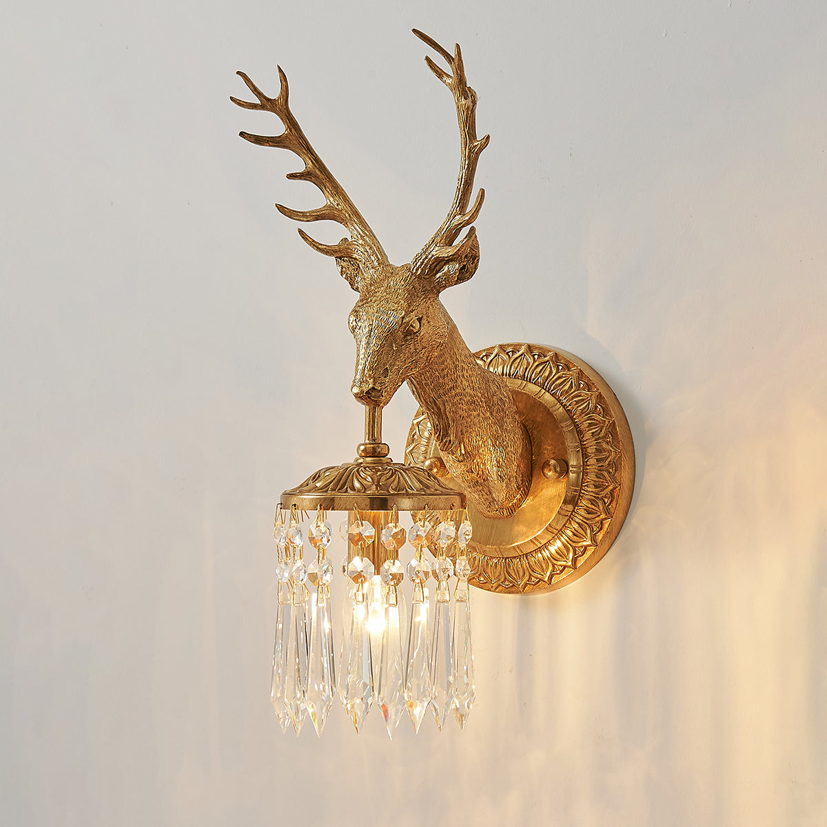 Antler aplică de perete din cristal
