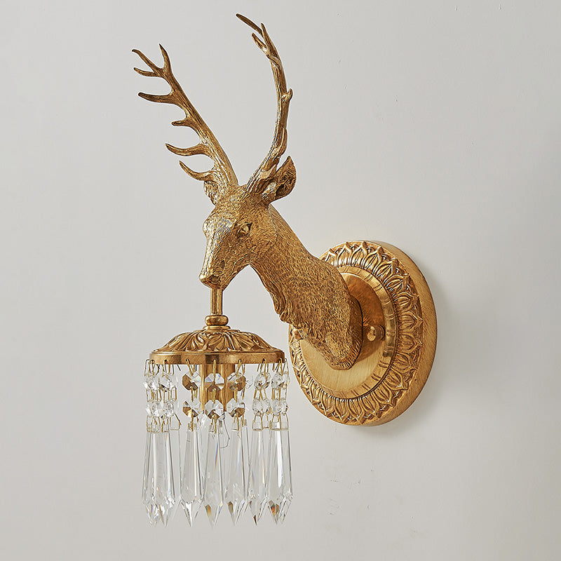 Antler aplică de perete din cristal