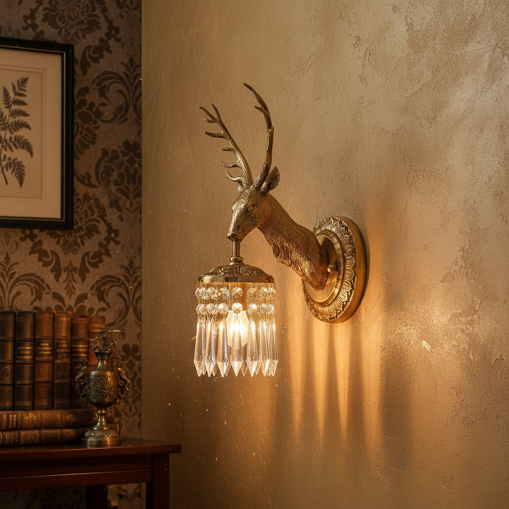 Antler aplică de perete din cristal