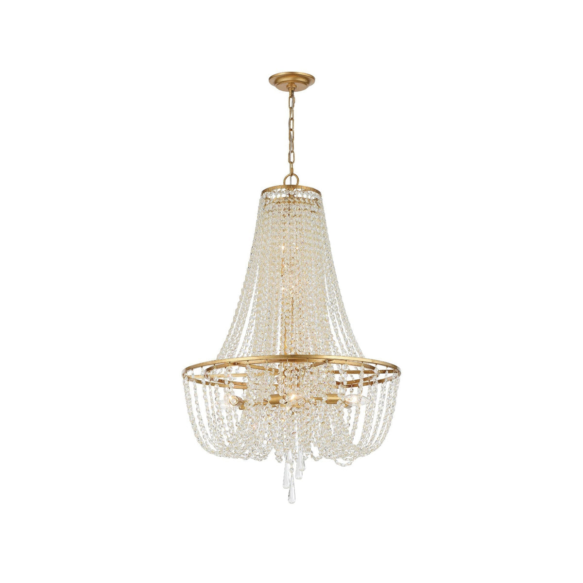 Sifuvys candelabru din metal și cristal, postmodern, de lux