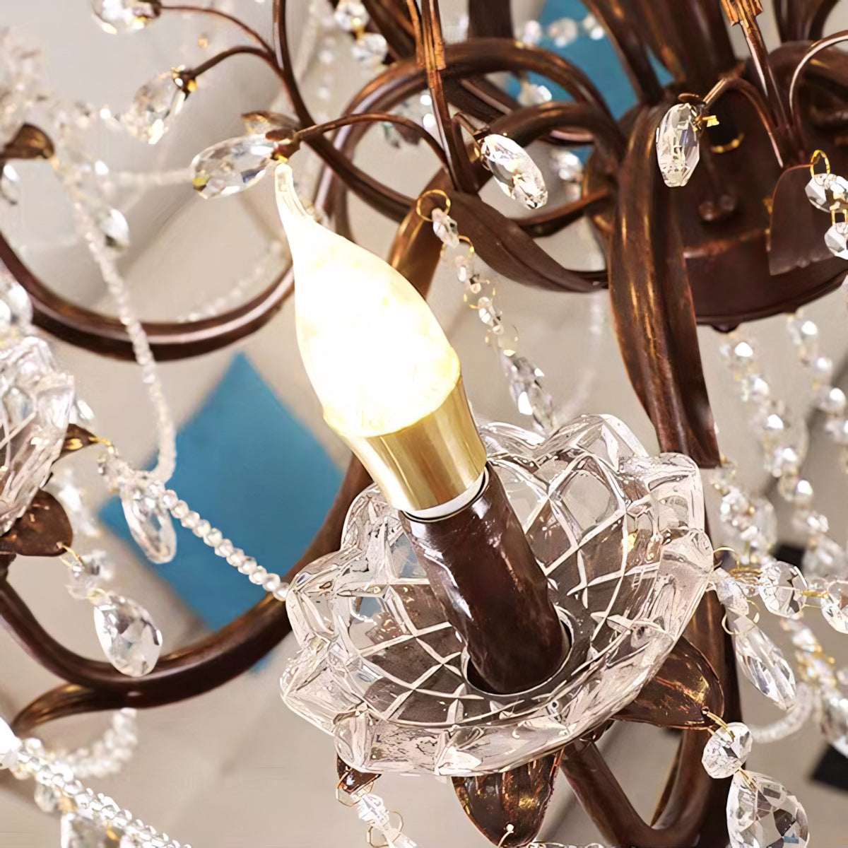 Cyrerian candelabru din cristal