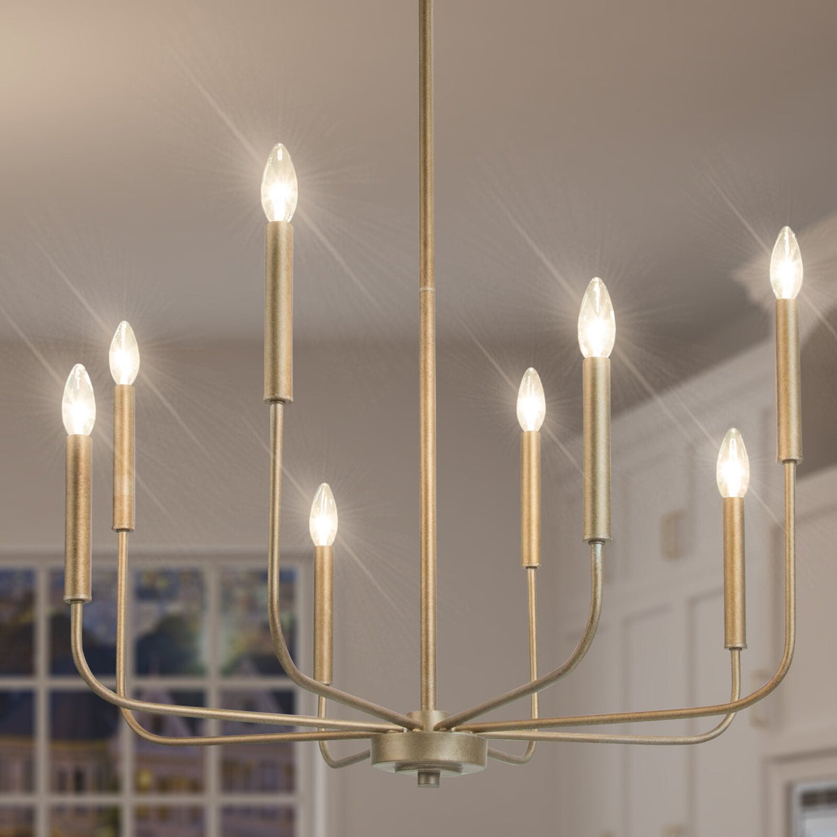 Ulfuvys candelabru din metal, modern, industrial, tip lumânare