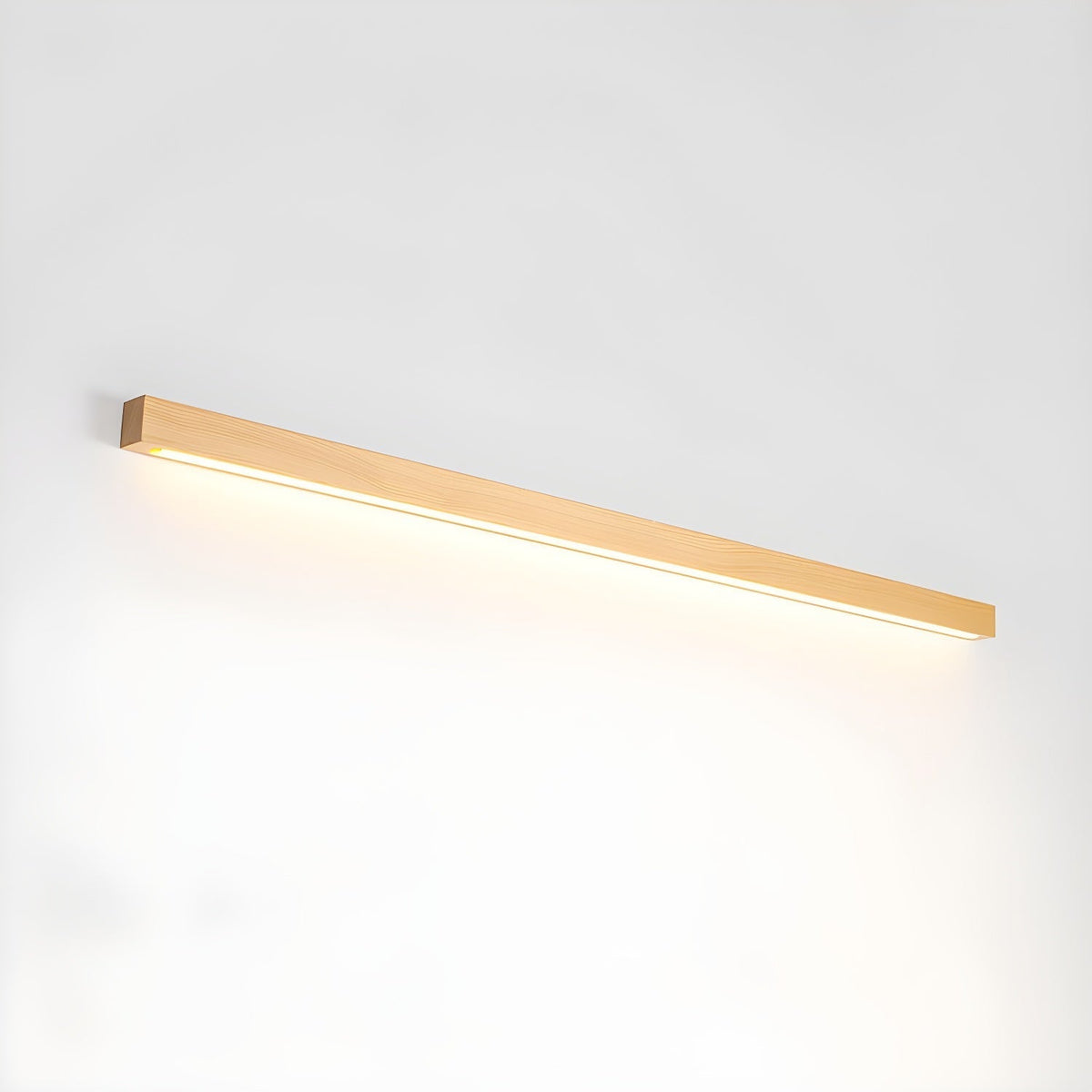 Elvivine aplică de perete din lemn, minimalistă, liniară, LED