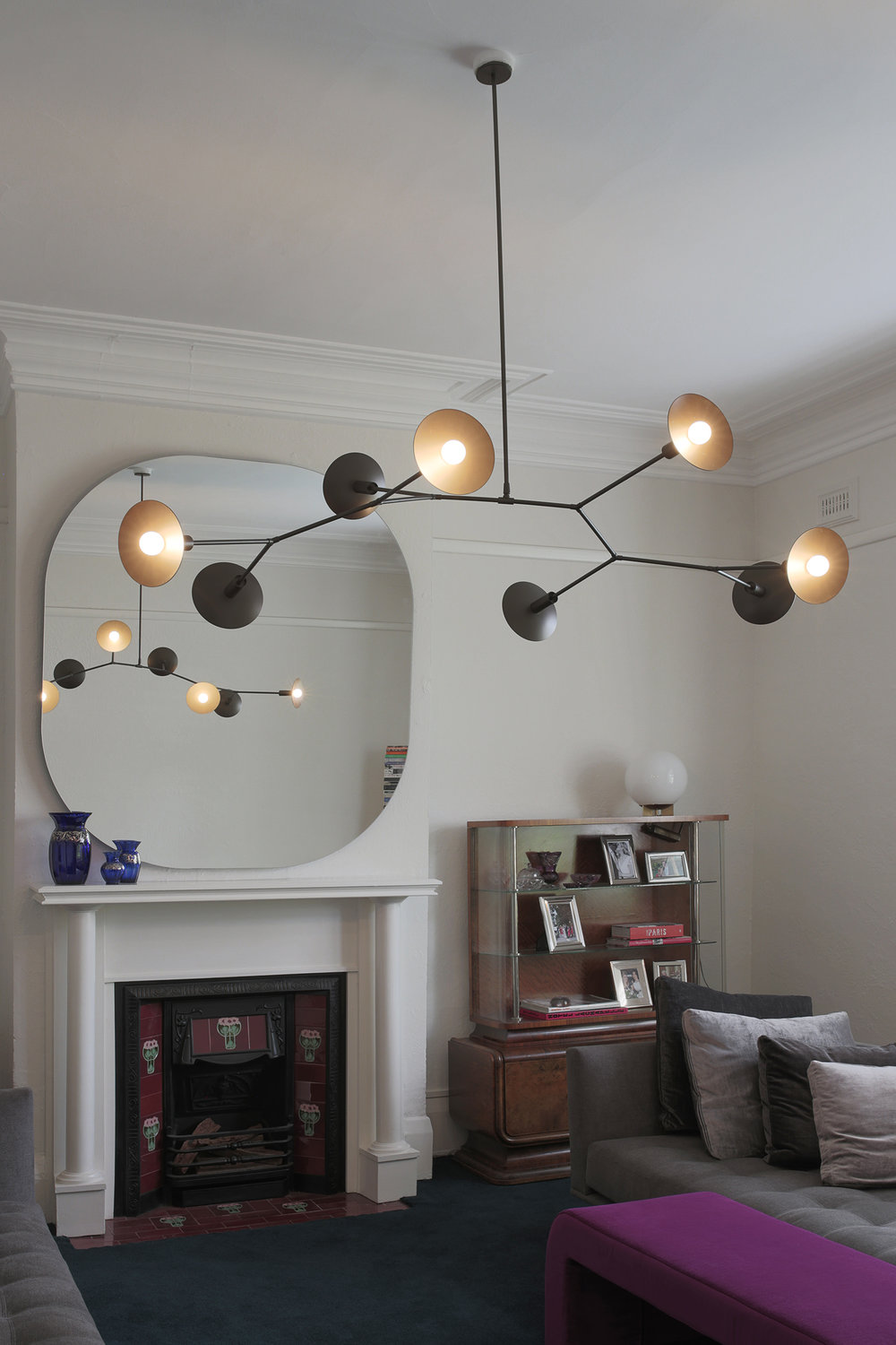 Tinduvyo candelabru modern, minimalist din sticlă din metal