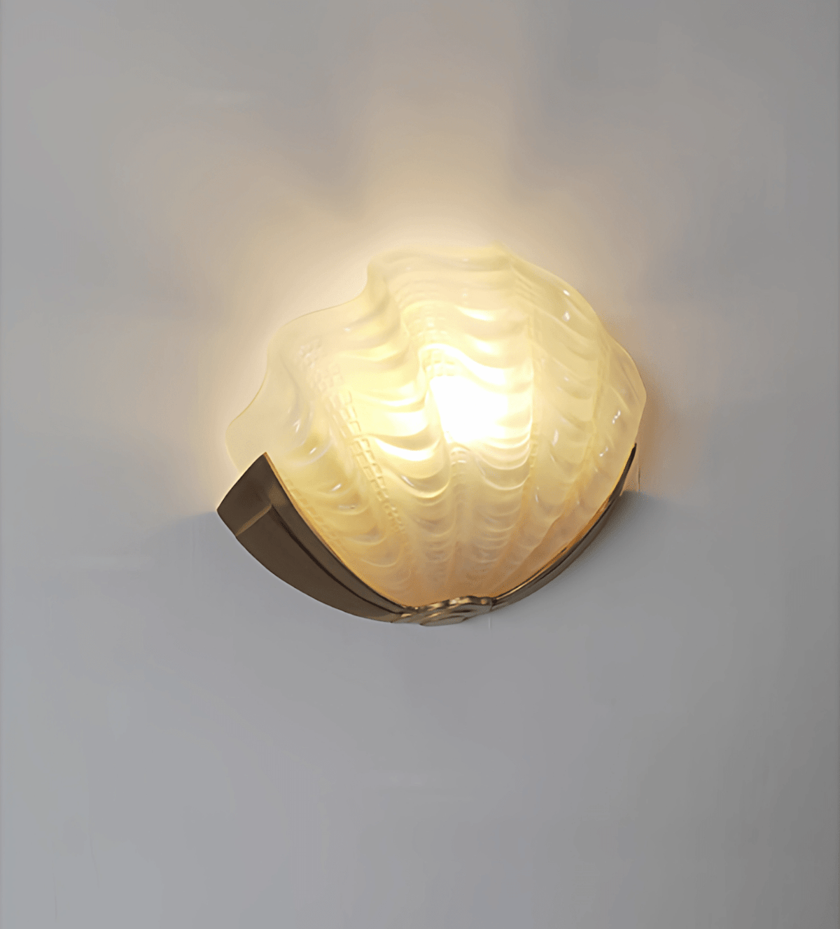 Nico Art Deco sticlă Scallop aplică de Perete