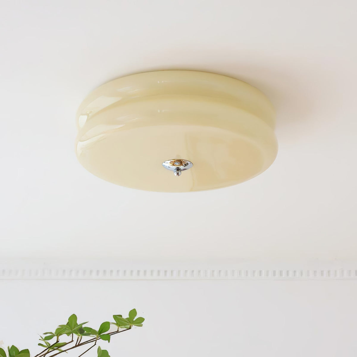 Eirinine plafonieră din sticlă, în stil Art Deco, vintage