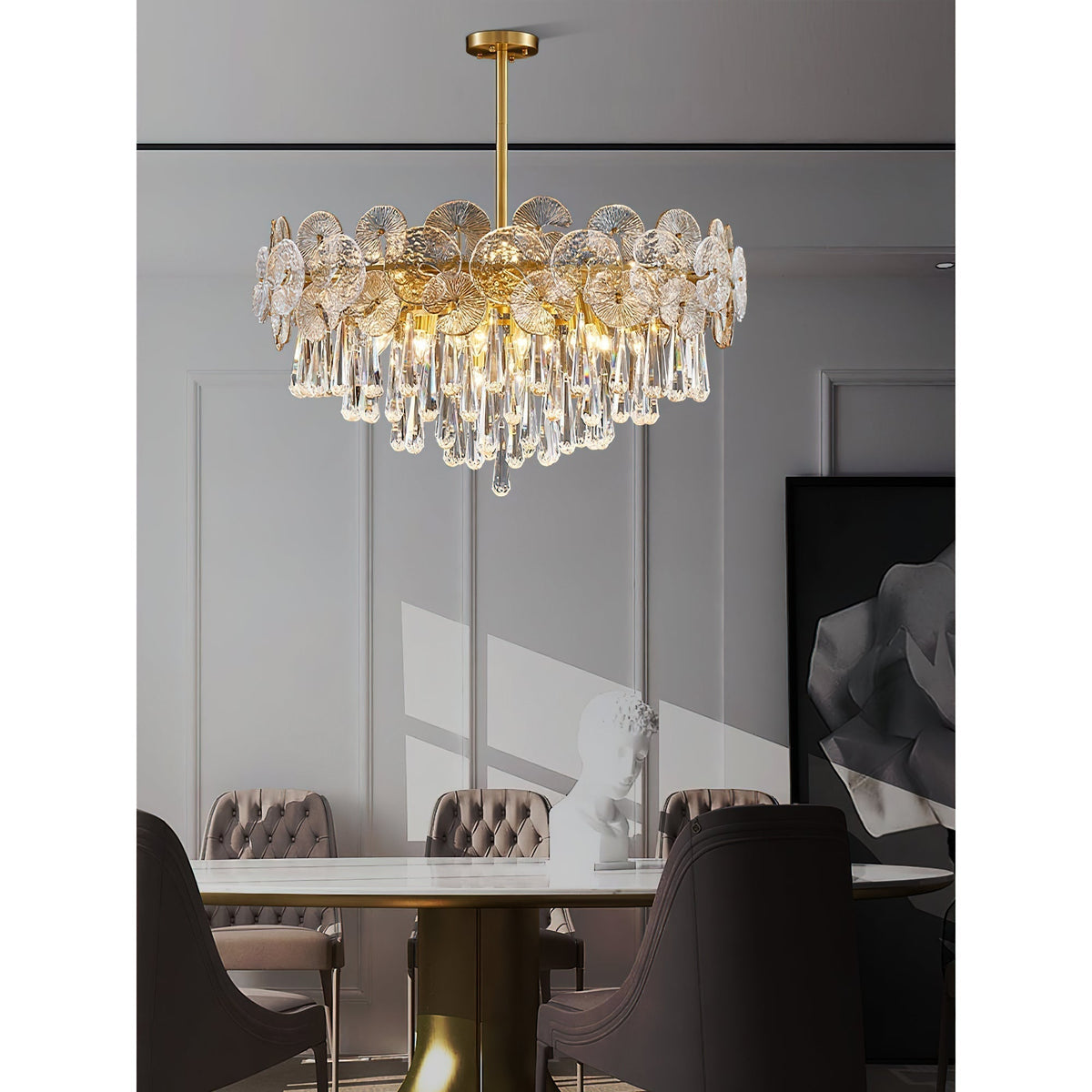 Caeluvyo candelabru din cristal, postmodern, de lux, elegant