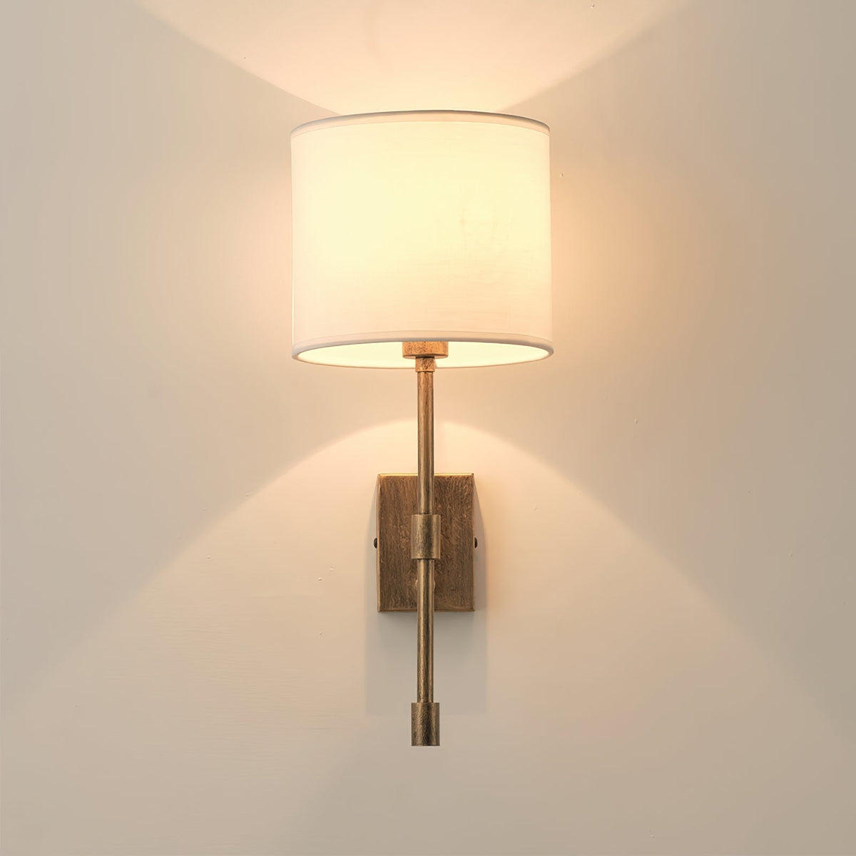 Eirikuvyo aplică de perete modernă, minimalistă din metal cu abajur textil