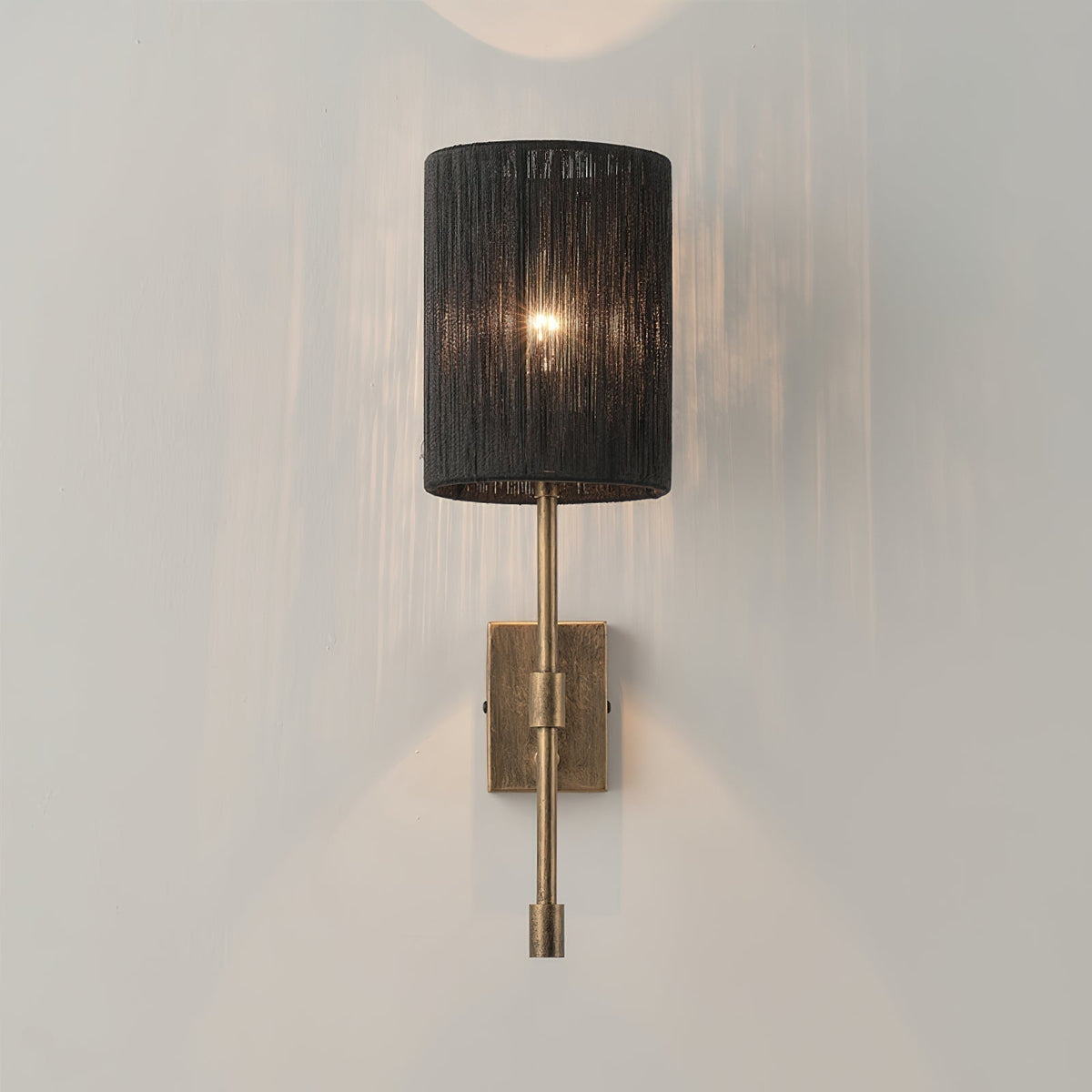 Eirikuvyo aplică de perete modernă, minimalistă din metal cu abajur textil