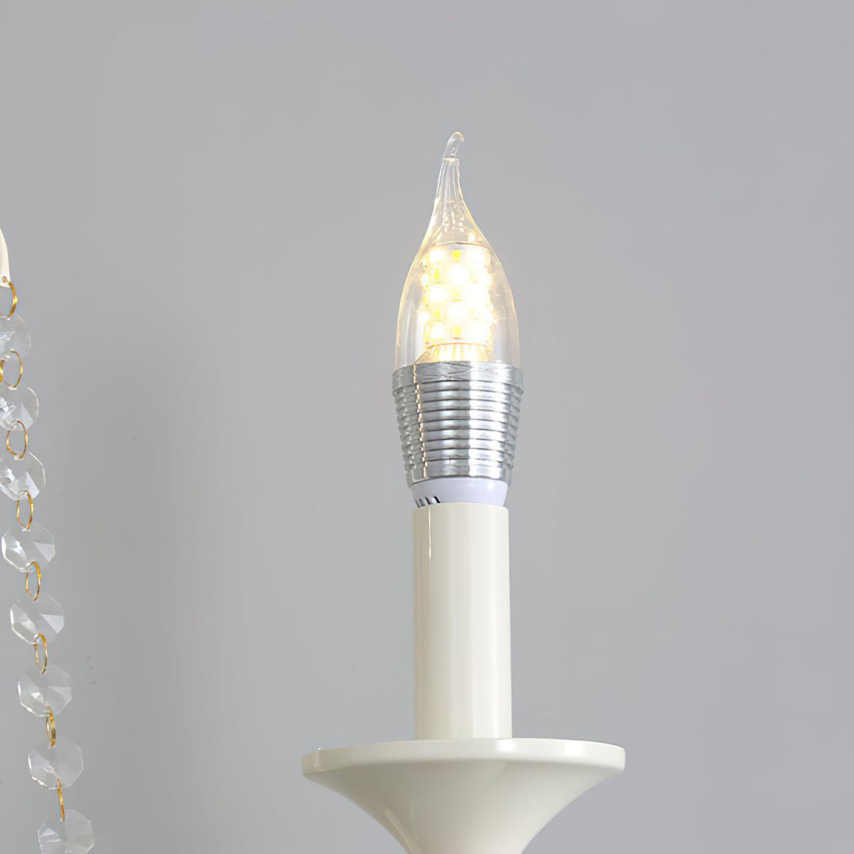 Jarnbruvys aplică de perete din metal și cristal, tradițională, tip lumânare