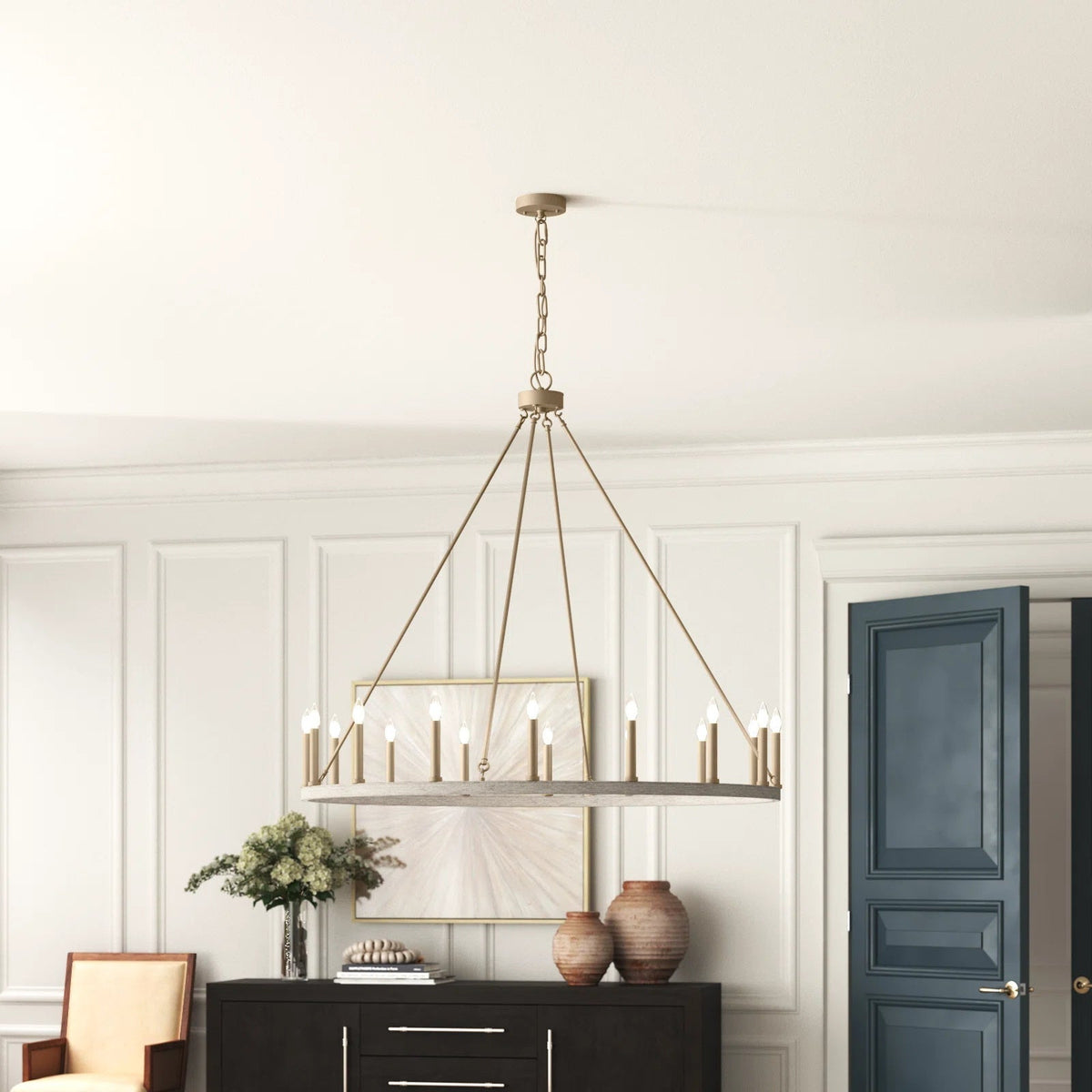 Mjolkuvyo candelabru modern, minimalist din metal