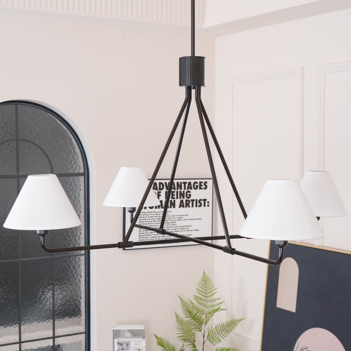 Ornuvyh candelabru din metal și material textil, vintage, industrial