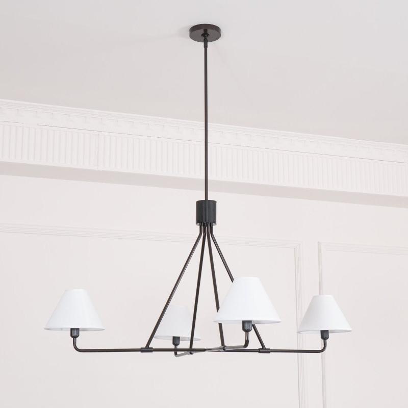 Ornuvyh candelabru din metal și material textil, vintage, industrial